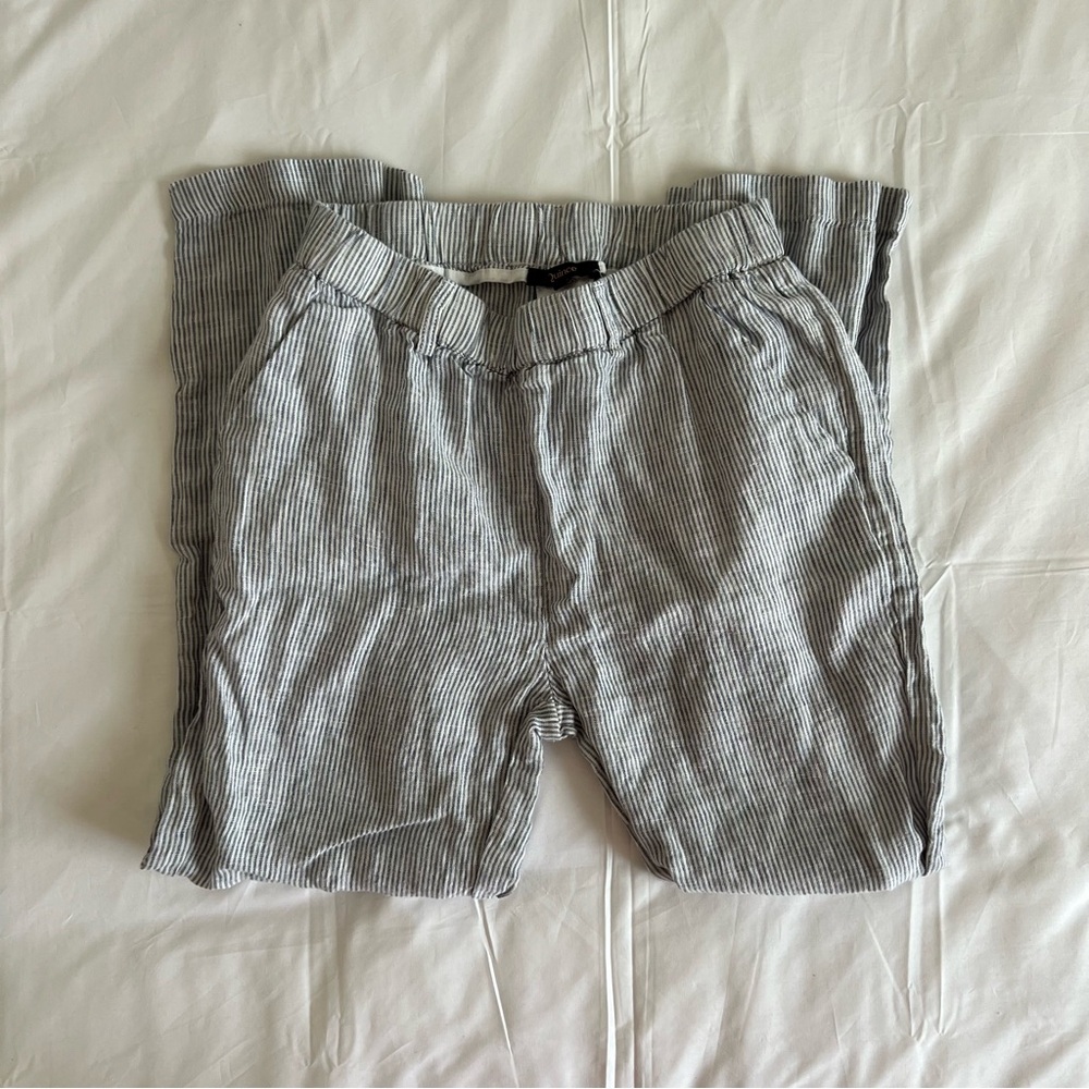 Quince 100% European Linen Pants in Blue Pinstripe - Picture 3 of 4
